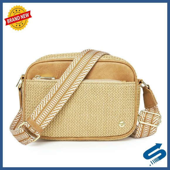 Handbags - Straw Crossbody Bag RFID Blocking Adjustable Strap Travel Purse